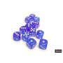 CHX 27767 Nebula Aura/white Luminary 16mm d6 Dice Block (12 dice)