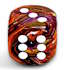 CHX DF3043 Festive Symphony/white 30mm d6 dice w/pips